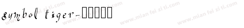 symbol tiger字体转换
